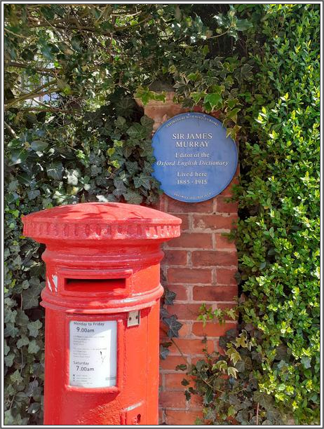 Pillar box outside Murray's house at 78 Banbury Road, Oxford.